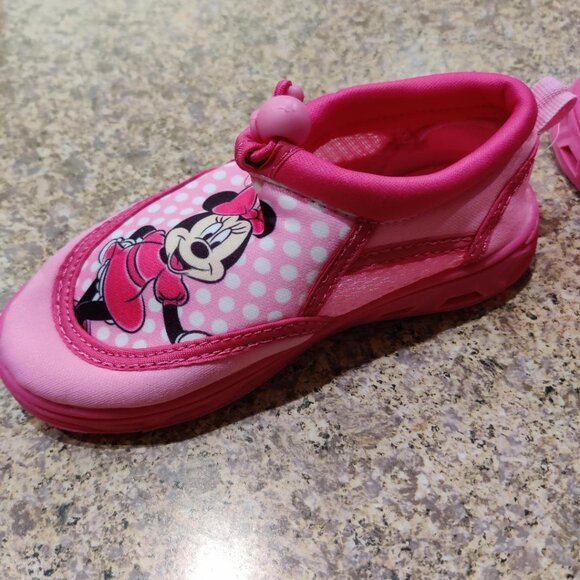 Disney Junior Girls Minnie Mouse Water Shoes Pink Large 9/10 NWT - Picture 4 of 5